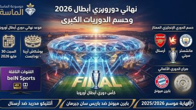 بوستر نهائي دوري أبطال أوروبا 2026 في بودابست وصراع حسم الدوريات الكبرى - موسوعة الماسة"
