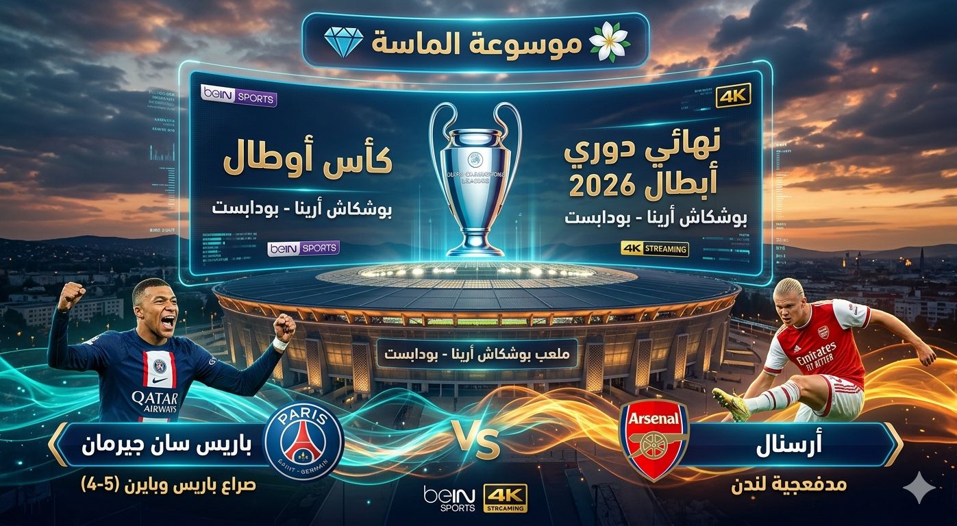 مبابي ضد هالاند في نهائي دوري أبطال أوروبا 2026 بملعب بوشكاش أرينا - موسوعة الماسة"