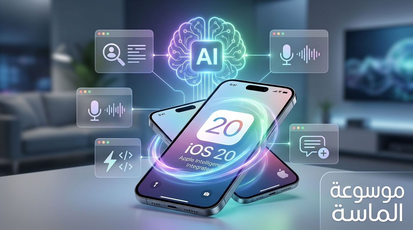 ميزات الذكاء الاصطناعي ونظام Siri AI الجديد في تحديث iOS 20 من أبل - موسوعة الماسة