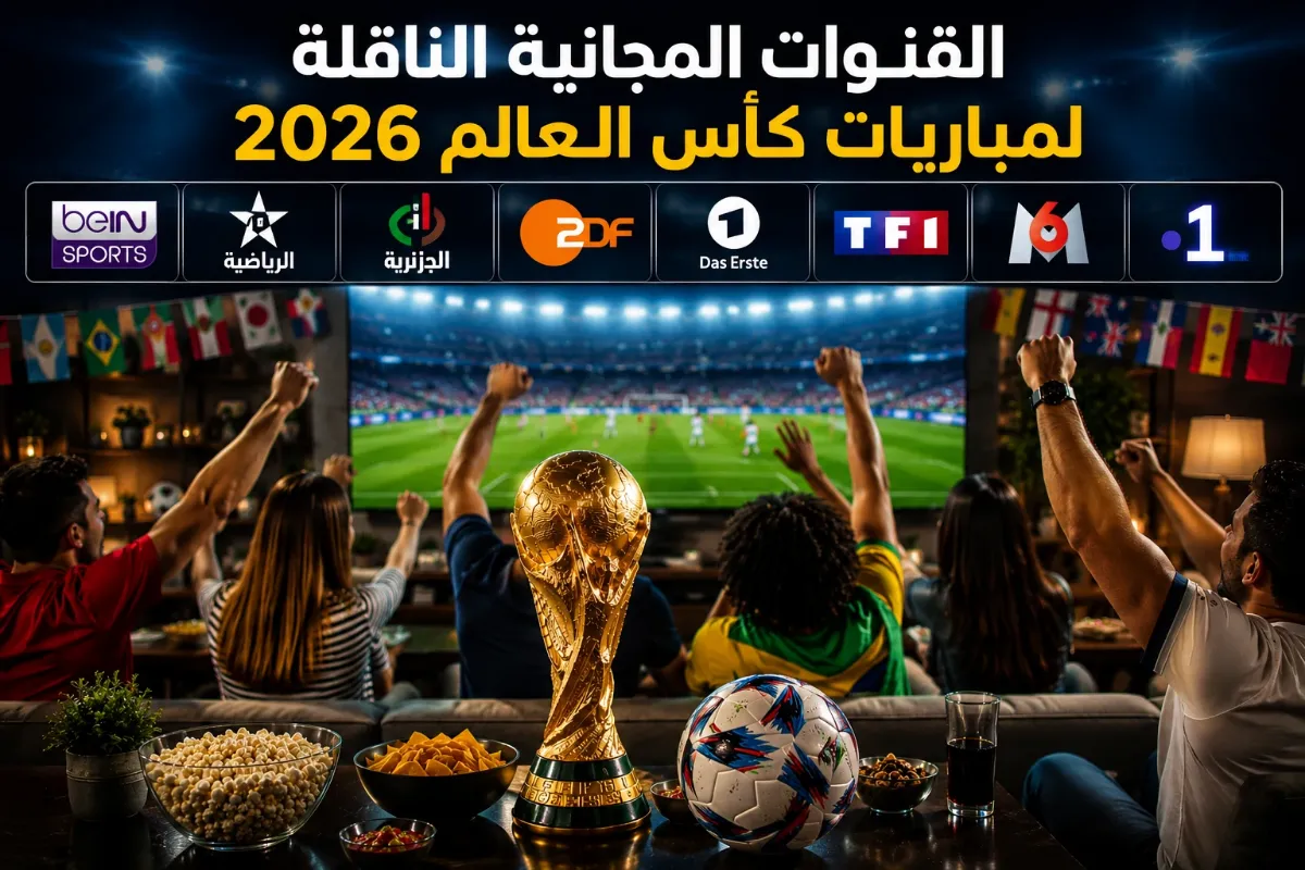 القنوات المجانية الناقلة لمباريات كأس العالم 2026 دون اشتراك — موسوعة الماسة