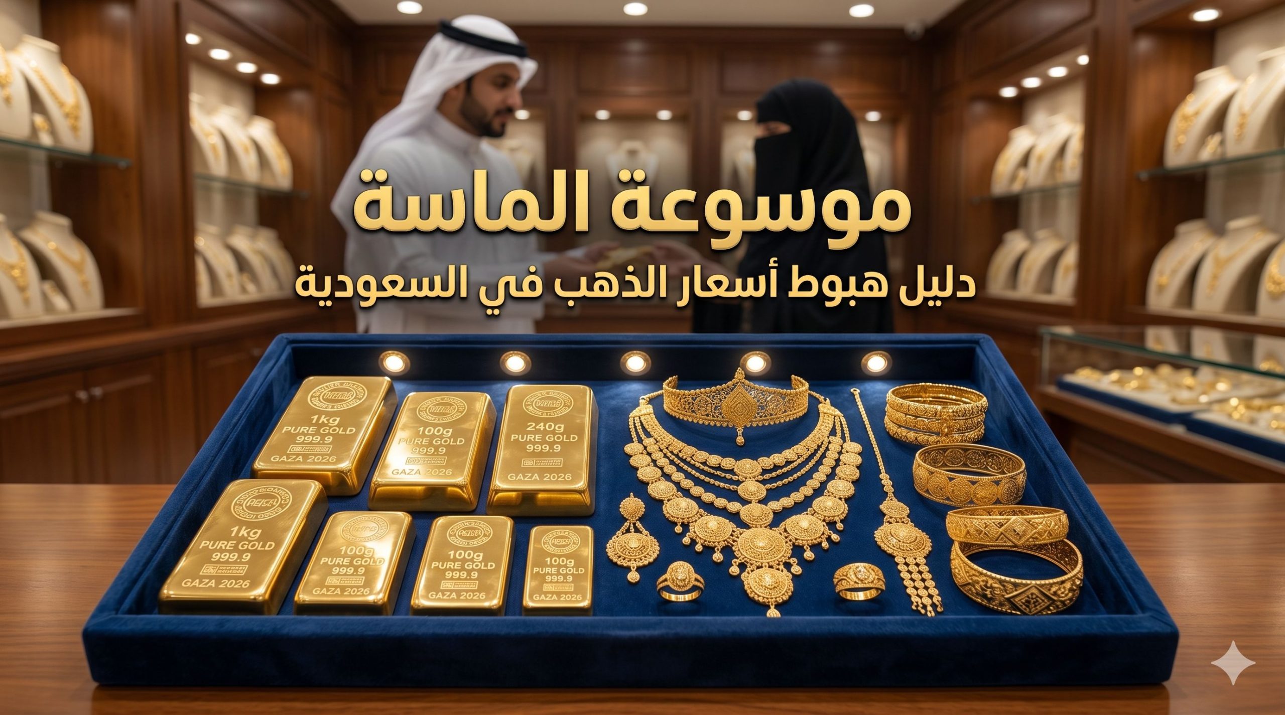 هبوط كبير في أسعار الذهب بالسعودية اليوم - موسوعة الماسة