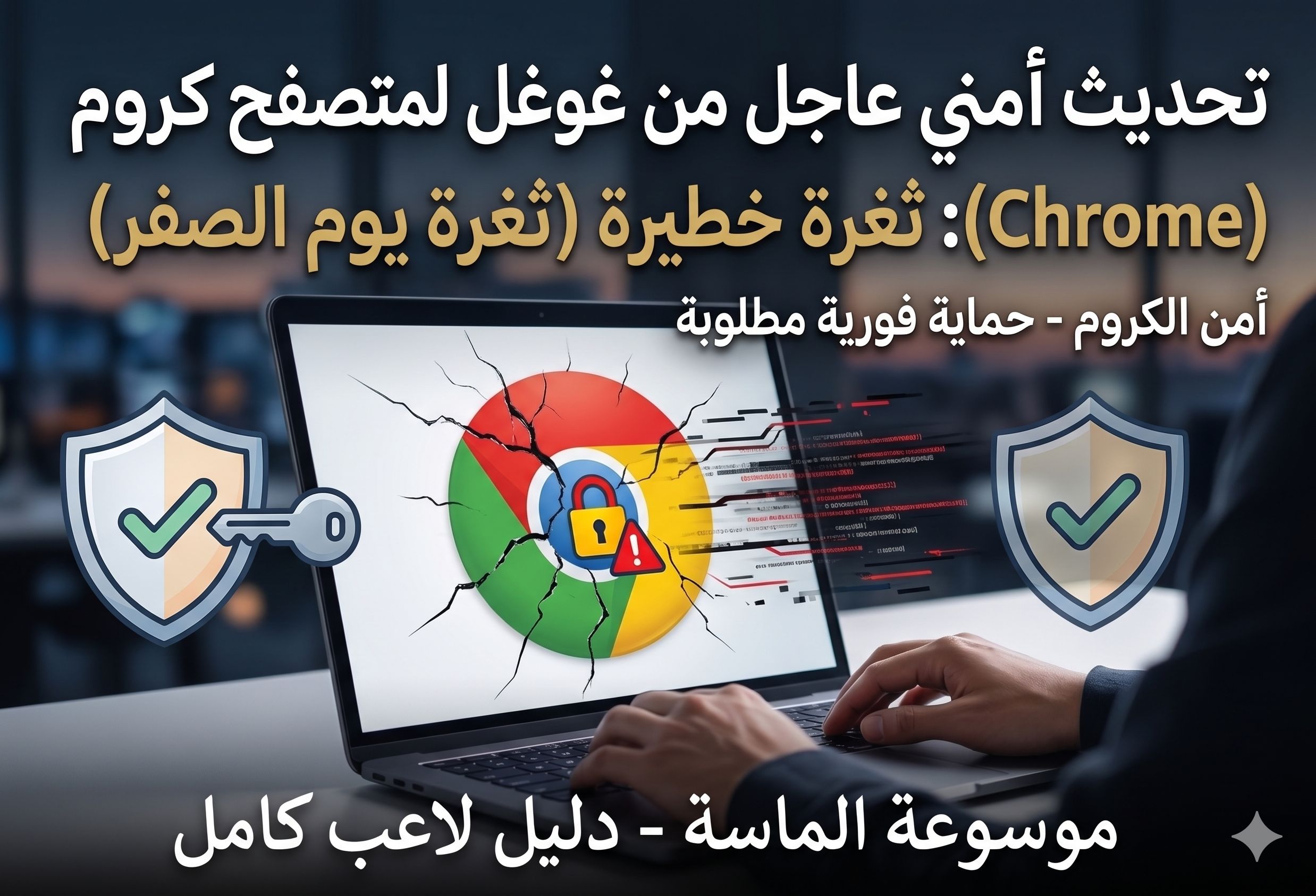 Text): شرح كيفية تحديث متصفح غوغل كروم عاجلاً لسد الثغرة الأمنية الأخيرة - موسوعة الماسة
