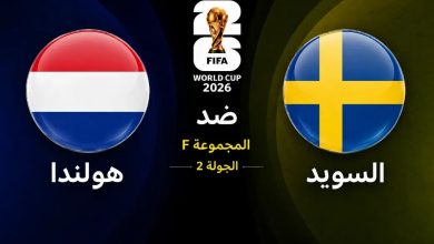 مباراة هولندا ضد السويد في الجولة الثانية من كأس العالم 2026 على ملعب إن آر جي ستاديوم - موسوعة الماسة"