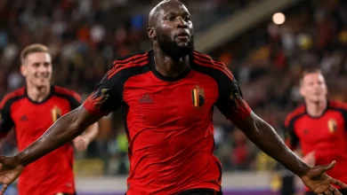 روميلو لوكاكو يحتفل بهدفه مع منتخب بلجيكا ضد مصر في كأس العالم 2026 - موسوعة الماسة"