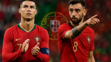 كريستيانو رونالدو وبرونو فيرنانديز خلال مباراة منتخب البرتغال في كأس العالم 2026