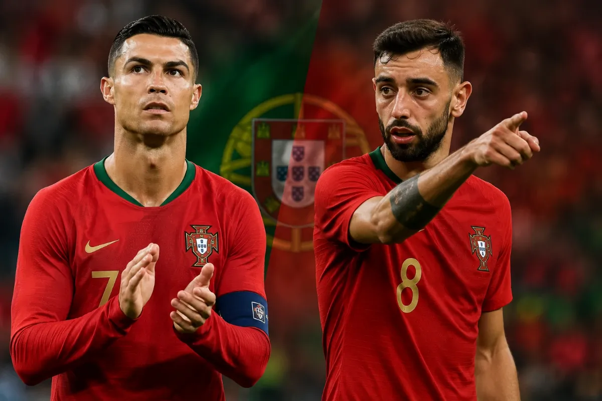 كريستيانو رونالدو وبرونو فيرنانديز خلال مباراة منتخب البرتغال في كأس العالم 2026