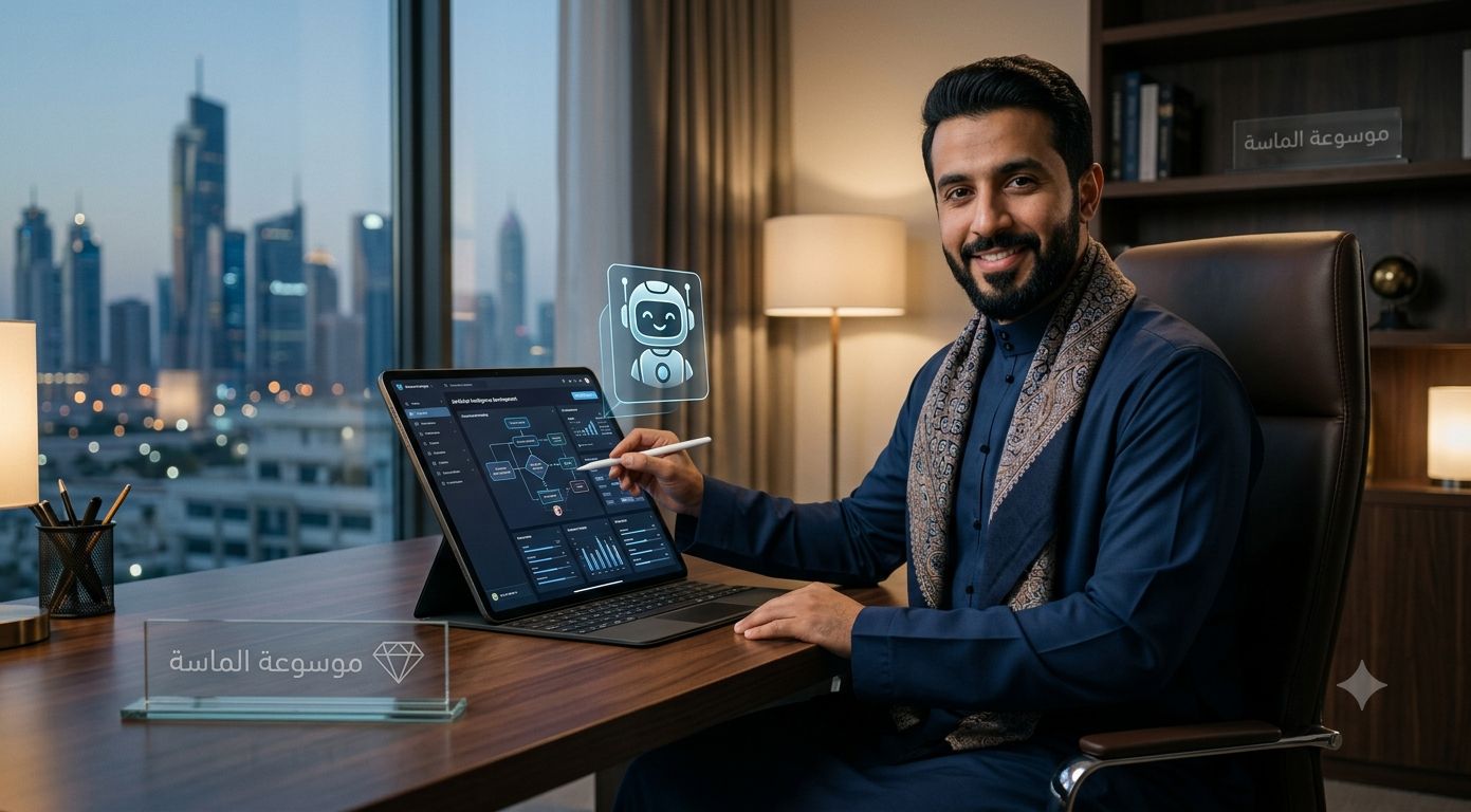 سائق يتفاعل مع شاشة الذكاء الاصطناعي في سيارة حديثة من جنرال موتورز - موسوعة الماسة